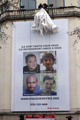 Liberan a cuatro periodistas franceses secuestrados en Siria